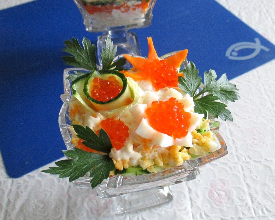 приготовление салат коктейль фото